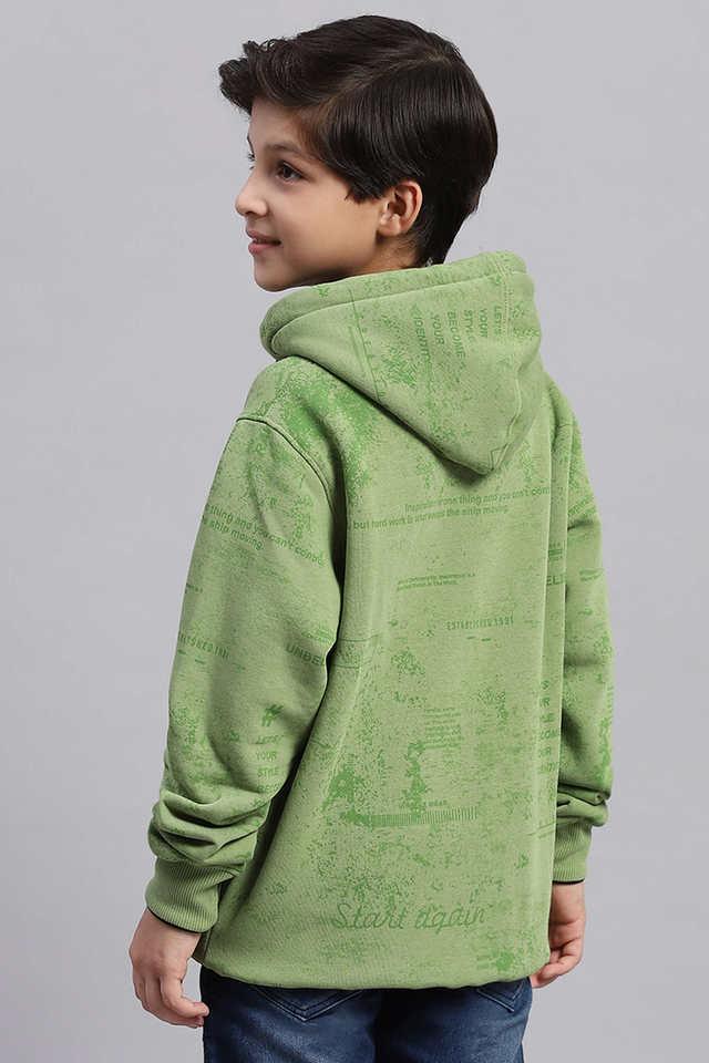 Printed Blended Round Neck Boys Sweatshirt