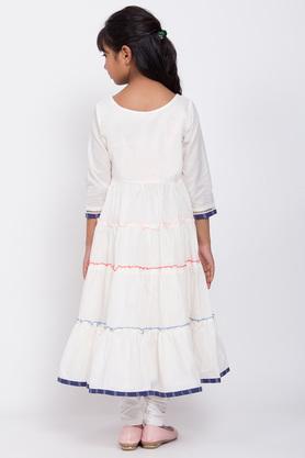 BIBA GIRLS - Off White Salwar Kurta Set - Main