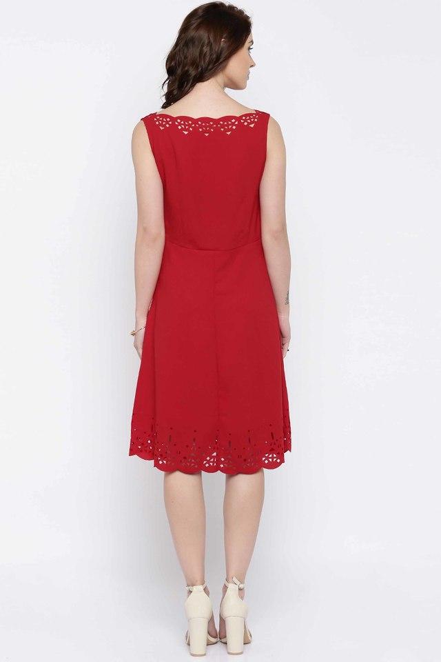 Beautiful Lady in Red, in brilliant one shoulder red dress by Shoppers Stop.  | Fashion, Red dress, Dress