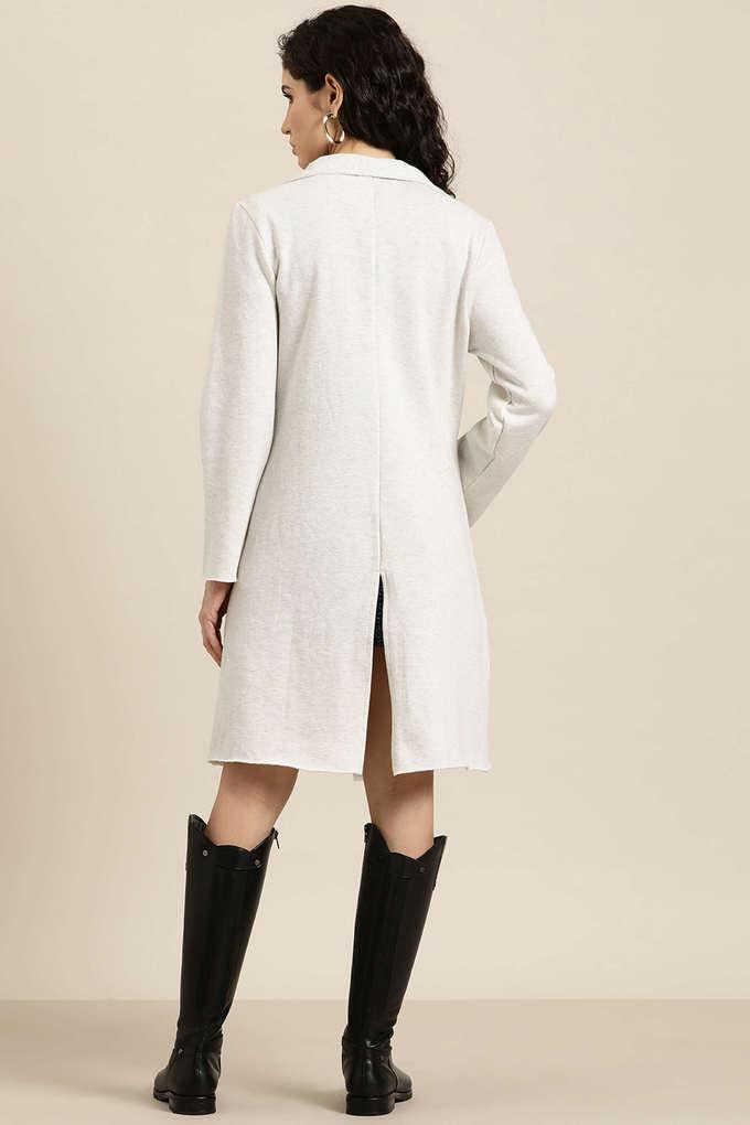 HIGH CURL COAT W - cotton white XL - Women's fleece coat – JACK