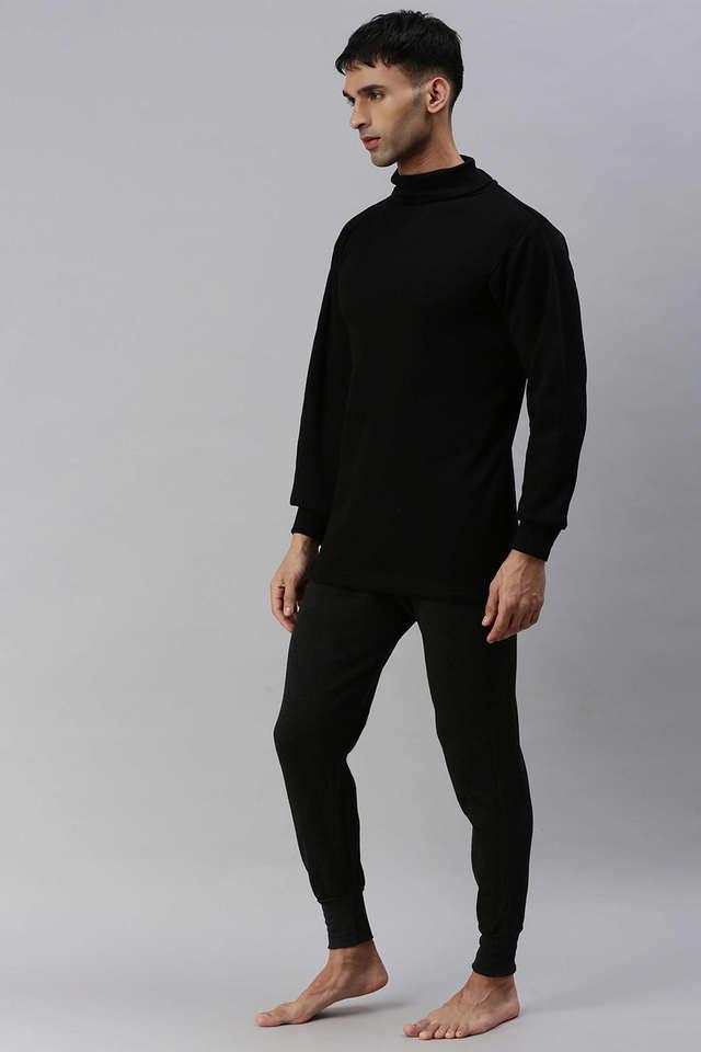 Men's Solid Cotton Thermal Set