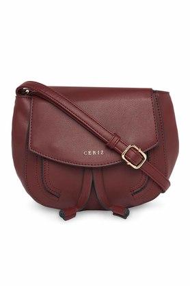 Buy CERIZ Button Closure Polyurethane Womens Casual Slingbag