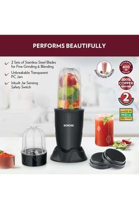 Buy BOROSIL Black Nutrifresh 400 Watt Pure Copper Motor Blender PB31