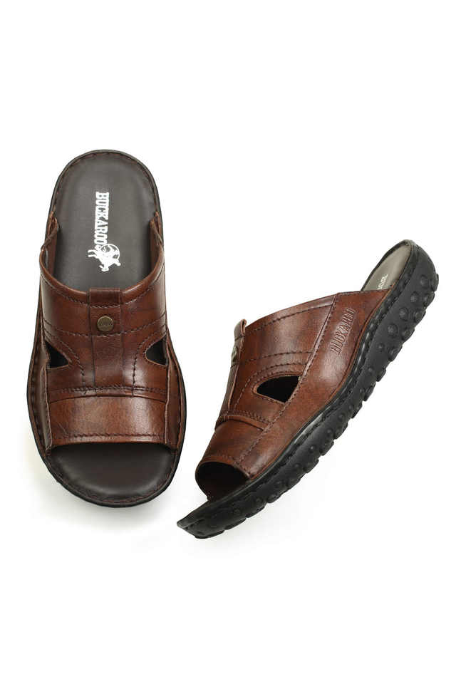 Buy BUCKAROO New Nolen Leather Slip On Men s Sandals Shoppers Stop