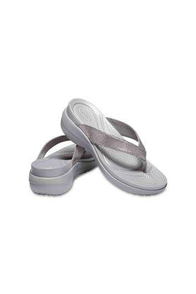 CROCS - Silver Grey Floaters & Flip Flops - 4