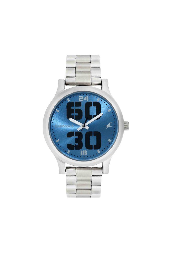 Buy FASTRACK Mens 40 49 mm Bold Font Blue Dial Analogue