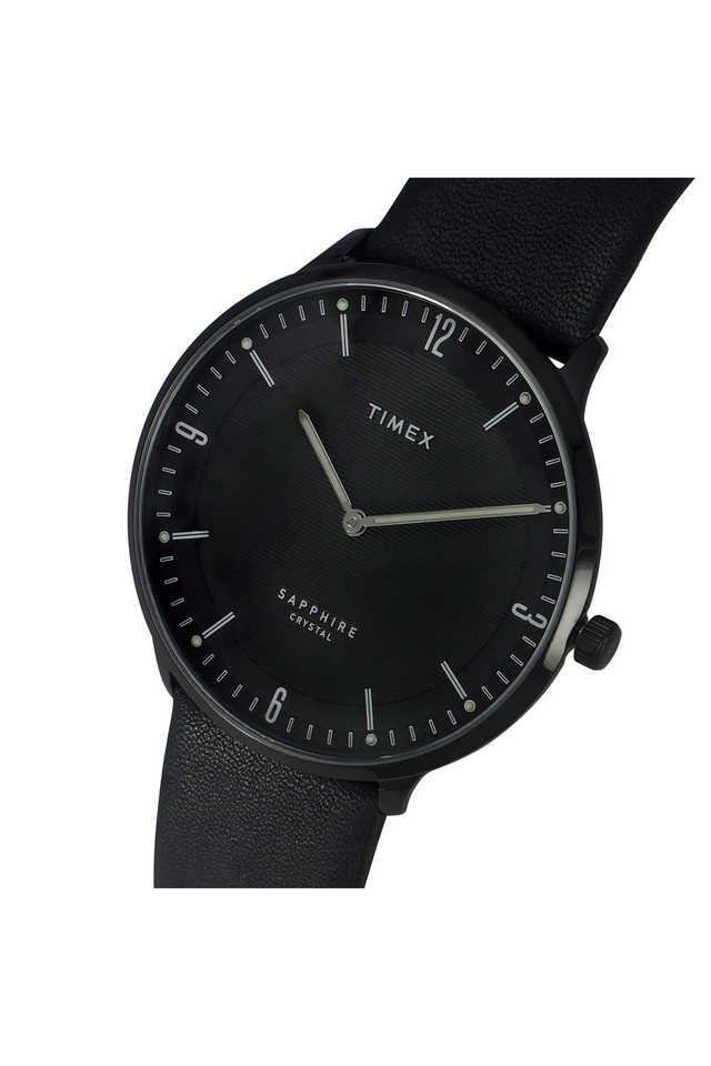 Timex Fashion Men's Black Dial Round Case Day Date Function Watch -TWE