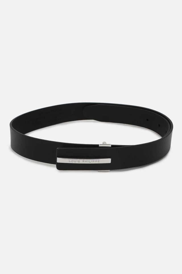 Buy LOUIS PHILIPPE Black Solid Leather Men Single Side Formal Belt Shoppers Stop