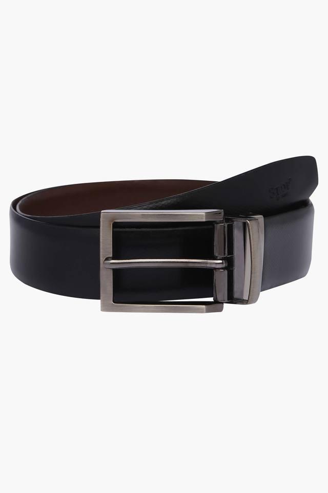 Mens Leather Buckle Closure Formal Belts