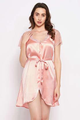 Chic Basic Robe in Nude Pink - Satin