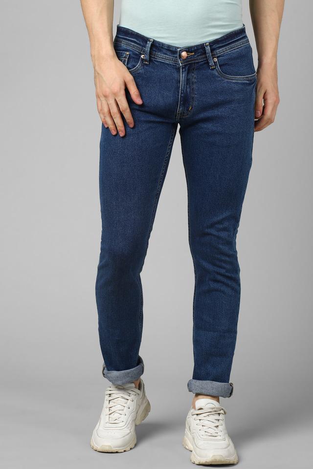 mens slim blue jeans