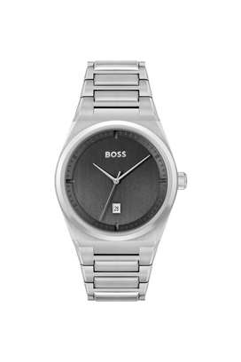 Buy BOSS Candor 41 Dial Stop Analog 1514078 Stainless Steel mm For Grey Shoppers | - Watch Men