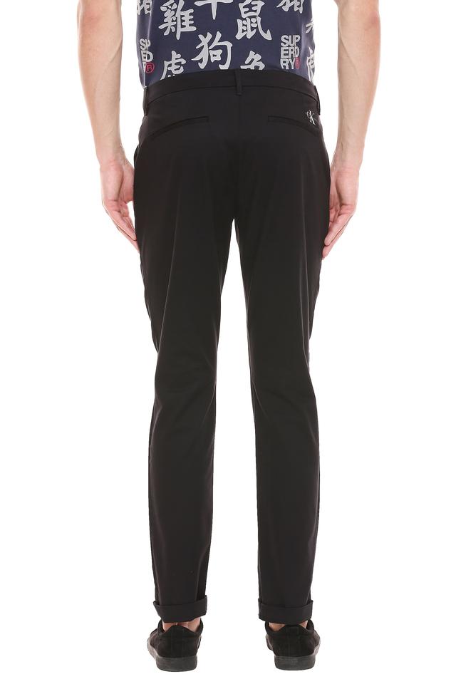 Calvin Klein Jeans logo-patch Cotton Blend straight-leg Trousers - Farfetch