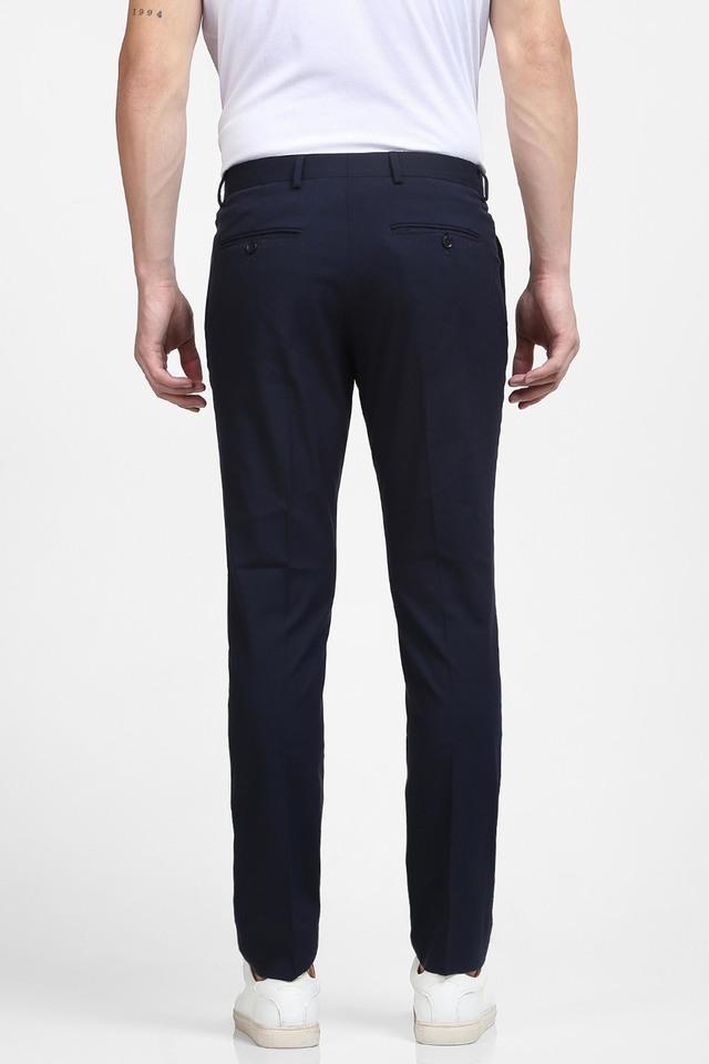 Buy SELECTED Solid Blended Slim Fit Men's Casual Wear Trousers