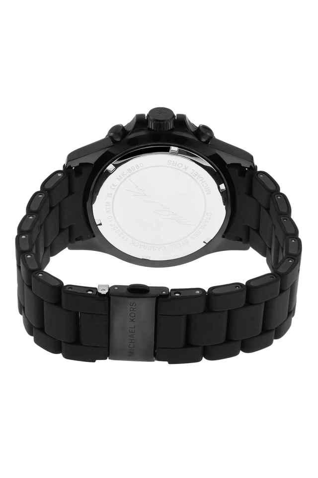 Buy MICHAEL KORS Mens 45 mm Everest Black Dial Silicone Chronograph Watch -  MK8980 | Shoppers Stop