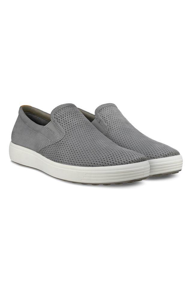 Buy ECCO Grey Soft 7 M Nubuck Slip on Men s Casual Shoes Shoppers Stop