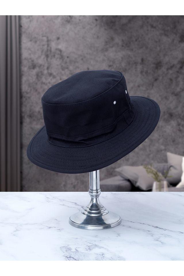 Buy GOLDEN PEACOCK Black Men Black Coloured Round Umpire Sun hat Shoppers Stop