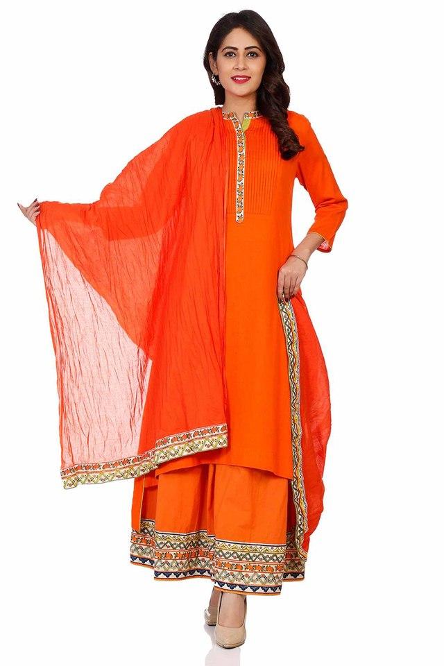 biba orange kurta