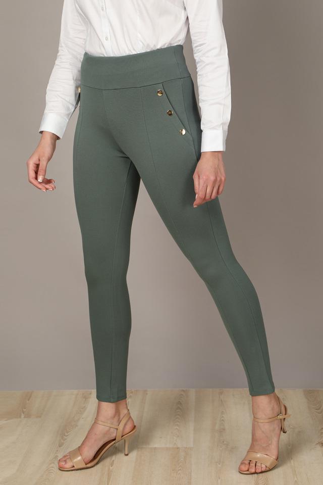 Buy STOP Sage Solid Skinny Fit Women's Formal Wear Treggings