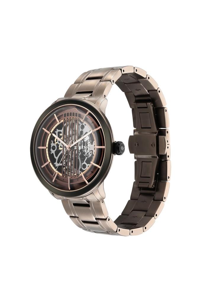 Buy Online Titan Urban Magic Black Dial Analog Stainless Steel