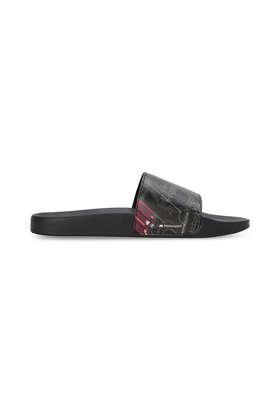 Louis vuitton black men's slides hot sale