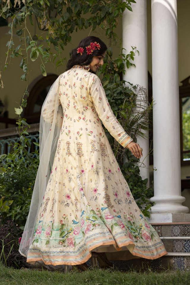 Anarkali gown hot sale with dupatta