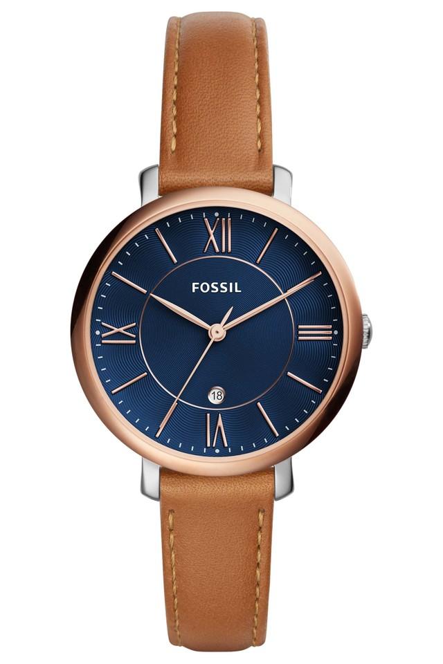 Fossil watch women on sale leather