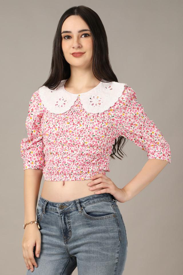 Allover Stars Printed Women Crop Top - Imagicaa Merchandise Store