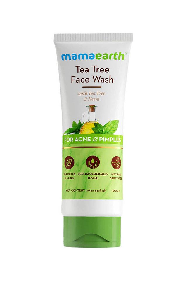 Buy MAMAEARTH Tea Tree Face Wash for Acne & Pimples | Shoppers Stop