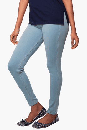 Buy GO COLORS Womens Denim Jeggings