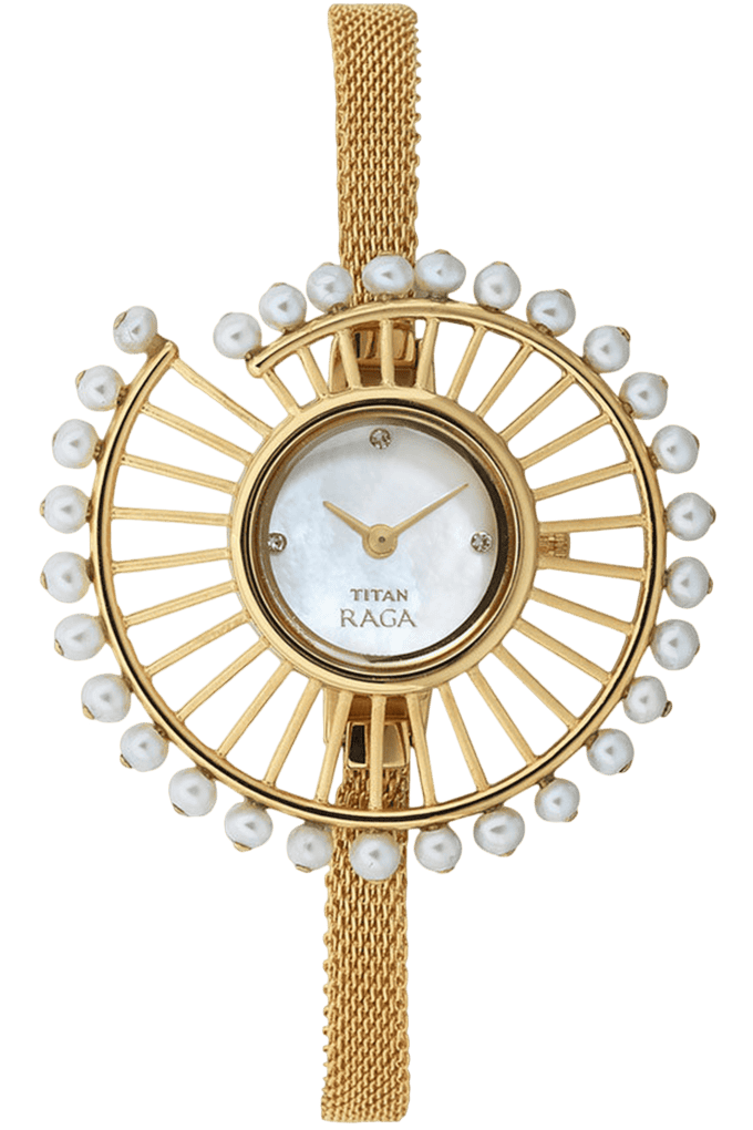 Buy TITAN Ladies Watch Raga Pearl Collection 9970YM01J Shoppers Stop