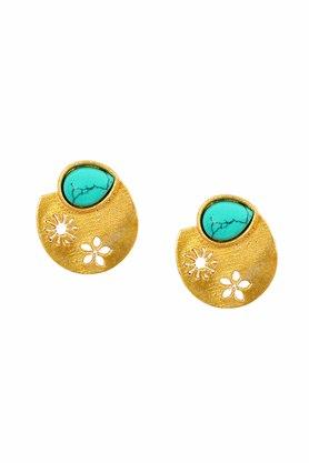 Buy AYESHA Multi Womens Gold Flower Engraved And Blue Stone