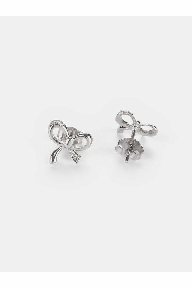 BABY BOW EARRINGS SILVER – Aein Jewels