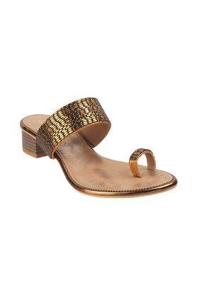 Buy LAZERA SHOES Antique Blended Slip On Womens Ethnic Sandals