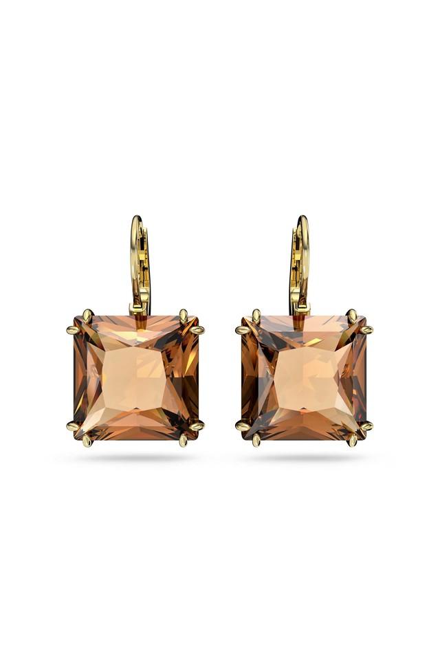 Imported Brown Crystal Stone Studded Earring at Rs 290/pair | Fashionable  Jewellery in Noida | ID: 14636255091