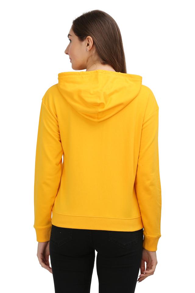 Plain yellow cheap hoodie women's