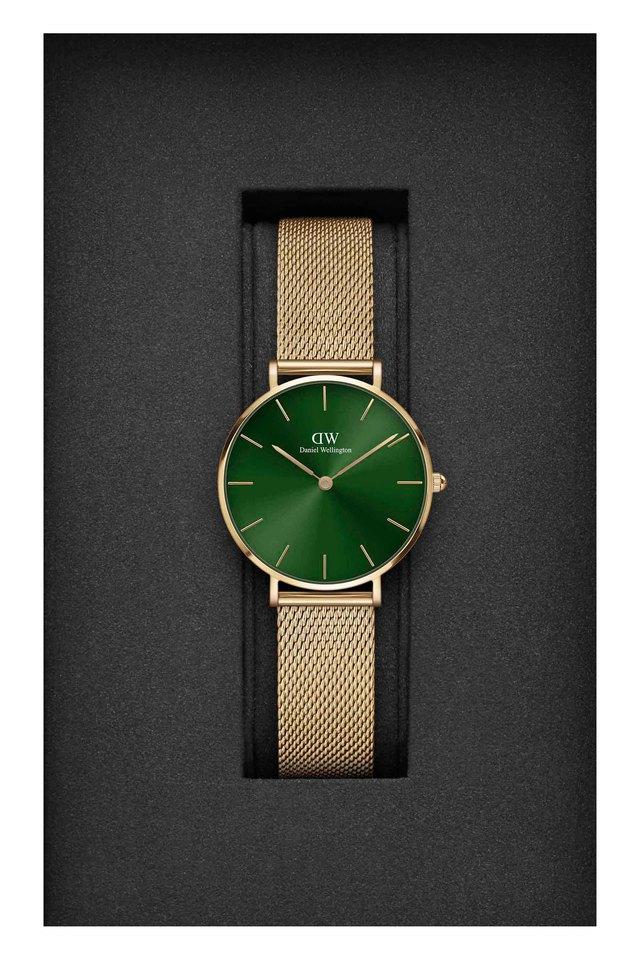 Buy DANIEL WELLINGTON Unisex 32 mm Petite Green Dial Stainless