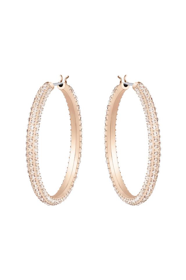 Swarovski stone sale hoop earrings