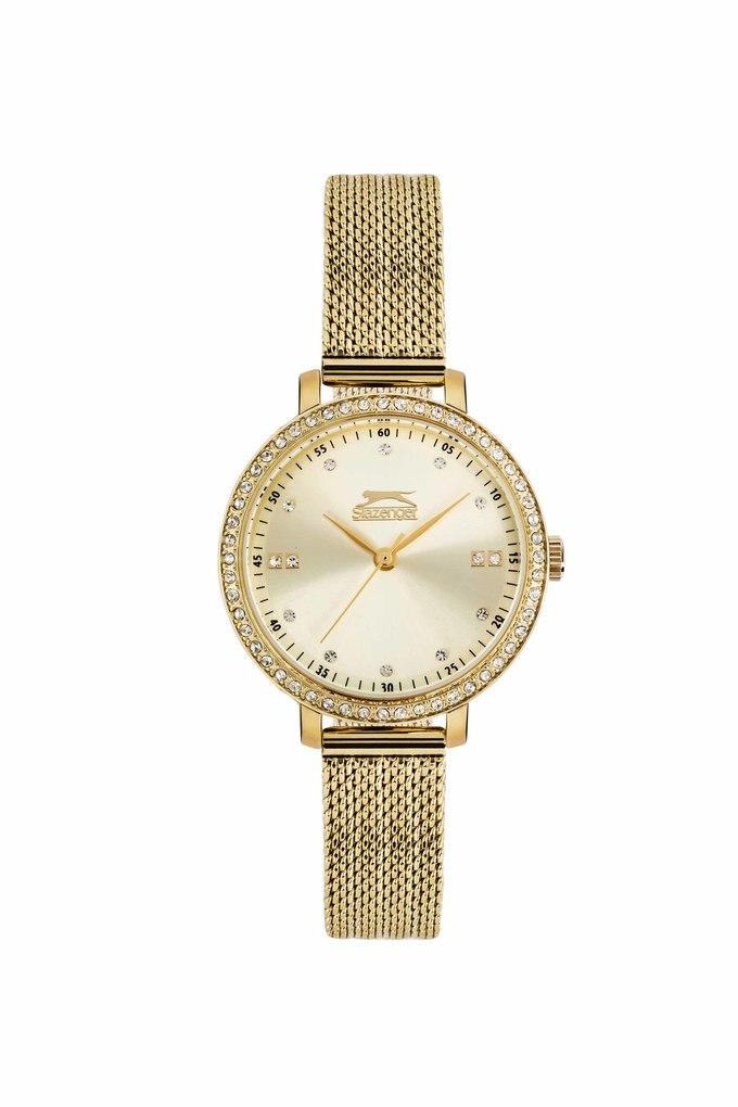 Buy SLAZENGER Womens Gold Mop Dial Analogue Watch WSG SL96090303