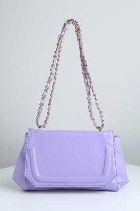 Buy ELLIZA DONATEIN Lavender Classic PU Zipper Closure Women s