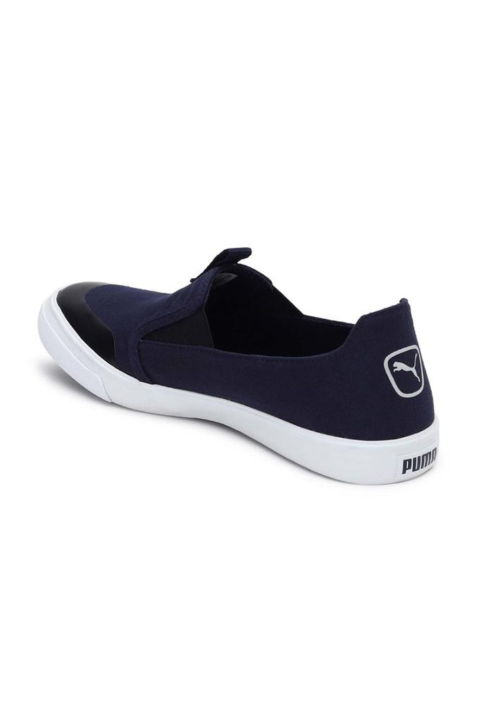 Puma lazy slip store on blue sneakers