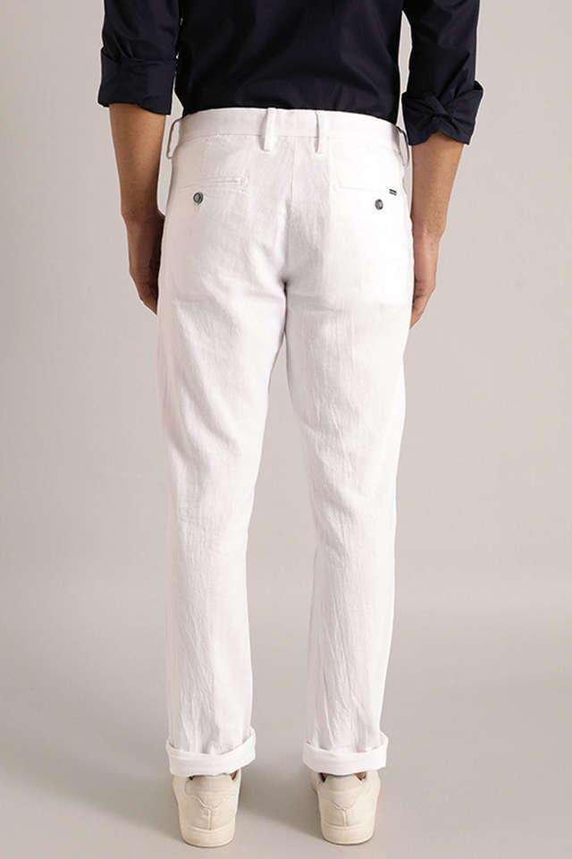 Trousers Shorts Apuntob - Linen and cotton blend trousers -  P645TS688BIANCOZUCCHERO