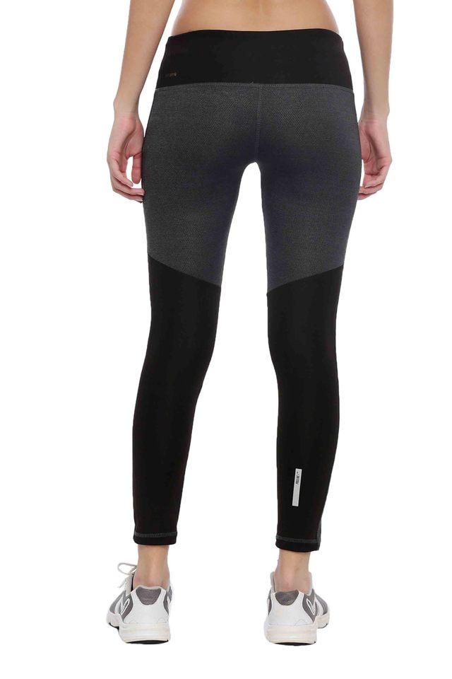 Women's Grey Polyester Solid Activewear Legging