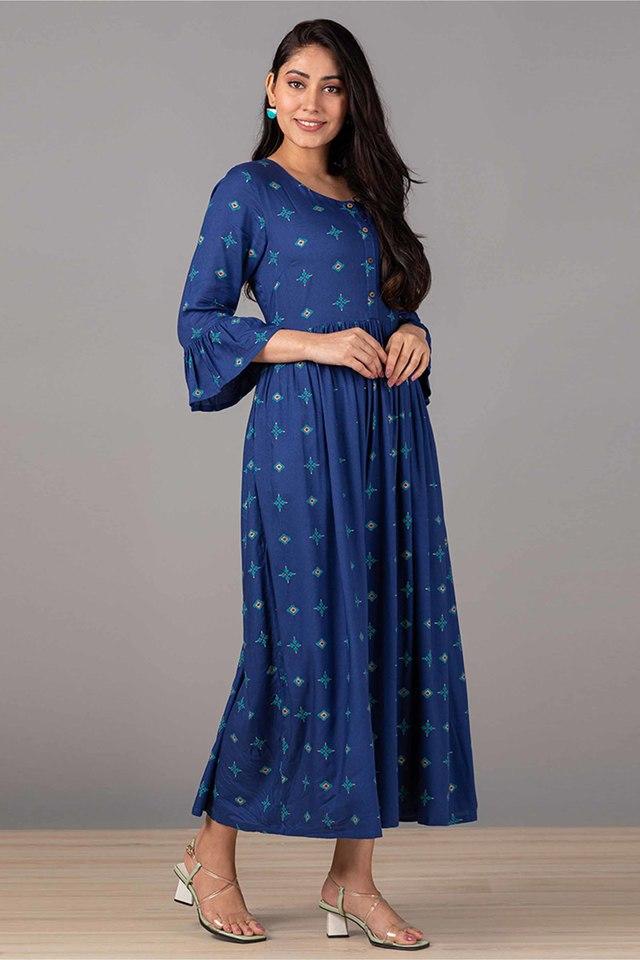 Royal blue sale ethnic dresses