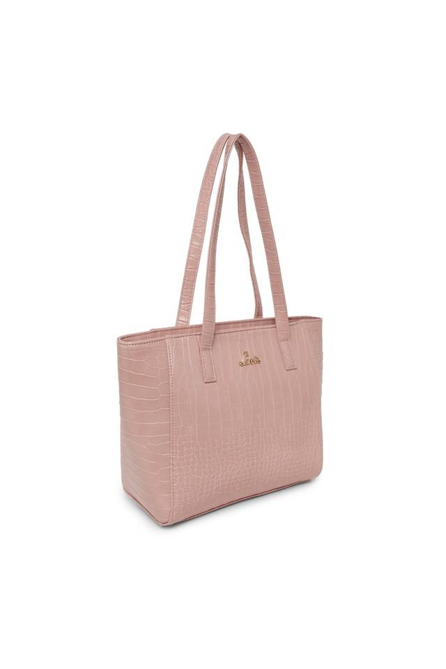 Buy LAVIE Pink Zipper Closure PU Synthetic Womens Party Wear Tote