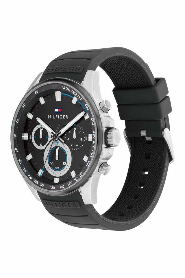 Tommy hilfiger analog black dial men's watch hot sale