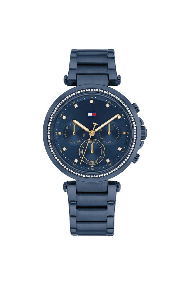Buy TOMMY HILFIGER Drop2 38 mm Blue Dial Stainless Steel Analogue Wrist Watch for Women TH1782704 Shoppers Stop
