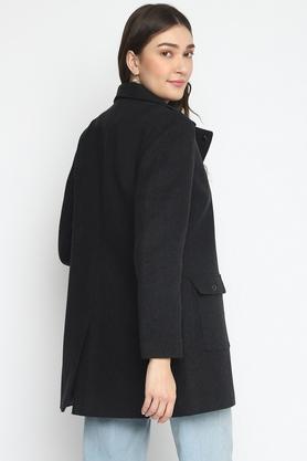 Casual black coat sales womens