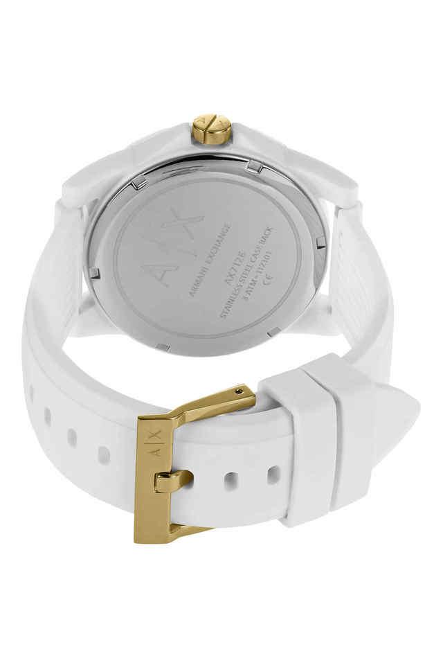 Armani watch white best sale dial