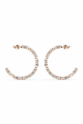 Swarovski rose gold store hoop earrings